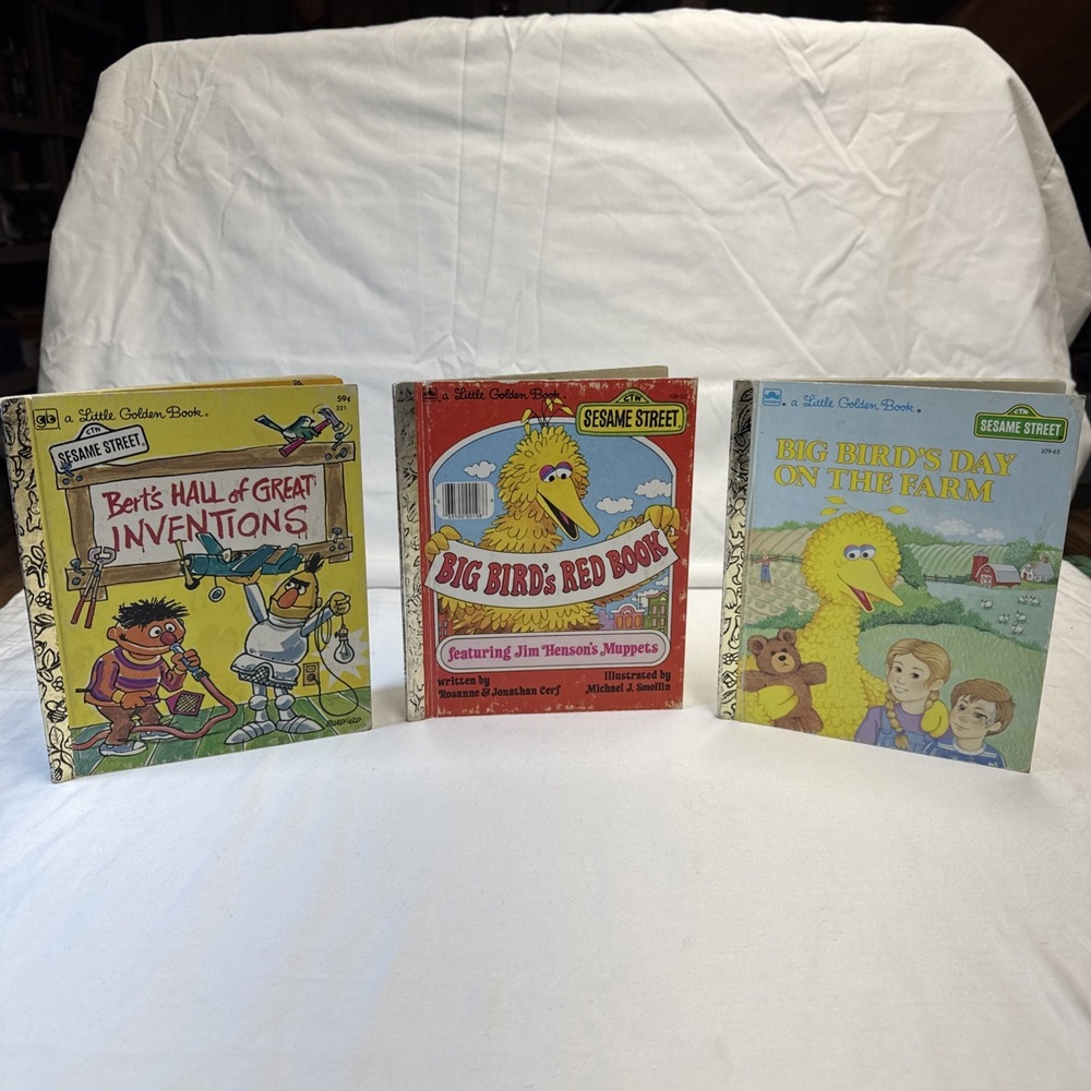 Lot Of 3 Vintage Sesame Street Little Golden Books